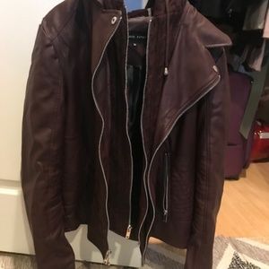 Womens Faux leather moto jacket